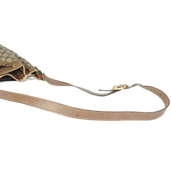 GUCCI Vintage Sherry Line GG Web Drawstring Shoulder Bag - Picture 10 of 15